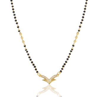 Minimal one gram gold-plated Mangalsutra – 18 Inch Daily Wear