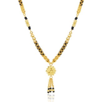 Slim one gram gold-plated Mangalsutra – 18 Inch Everyday Design