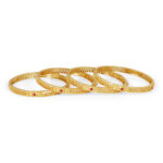 Antique Floral Gold Bangles – one gram gold-plated Wedding Jewellery