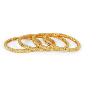 Majestic Leaf Design Bangles – one gram gold-plated Occasion Wear