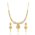 Elegant Petal Necklace Set –  one gram gold-plated Micro Plated Wedding Wear