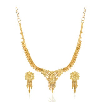 Minimal Elegance Necklace Set –  one gram gold-plated Daily Wear
