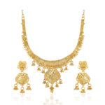 Golden Glow Necklace Set –  one gram gold-plated Traditional Wear