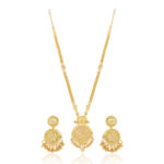 Heritage Gold Long Necklace Set – one gram gold-plated Wedding Jewellery