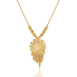 Elegant Pendant with Chain –  one gram gold-plated Wedding Collection