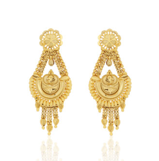 Golden Statement Earrings – one gram gold-plated for Special Occasions