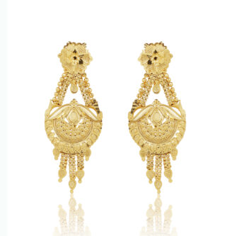 Golden Drape Earrings – one gram gold-plated Festive Jewellery
