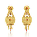Bold Ethnic Earrings – one gram gold-plated Traditional Statement