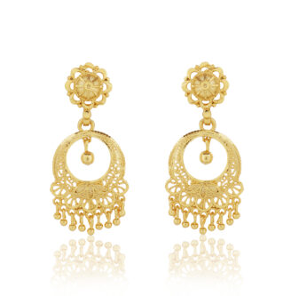 Classic Petal Drop Earrings –  one gram gold-plated Ethnic Wear