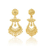 Festive Bloom Drop Earrings –  one gram gold-plated Lightwear