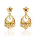 Graceful Ethnic Drop Earrings –  one gram gold-plated Micro Plated
