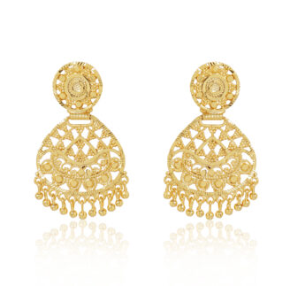 Shimmering Curve Earrings –  one gram gold-plated Light Festive Wear