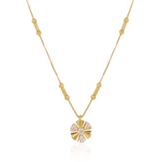 Delicate Floral Chain Pendant –  one gram gold-plated Daily Wear