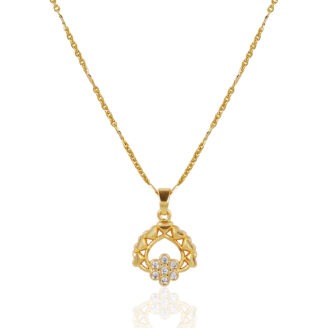 Trendy Drop Pendant with Chain –  one gram gold-plated Daily Wear
