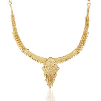 Golden Blossom Designer Necklace Set –  one gram gold-plated Micro Plated